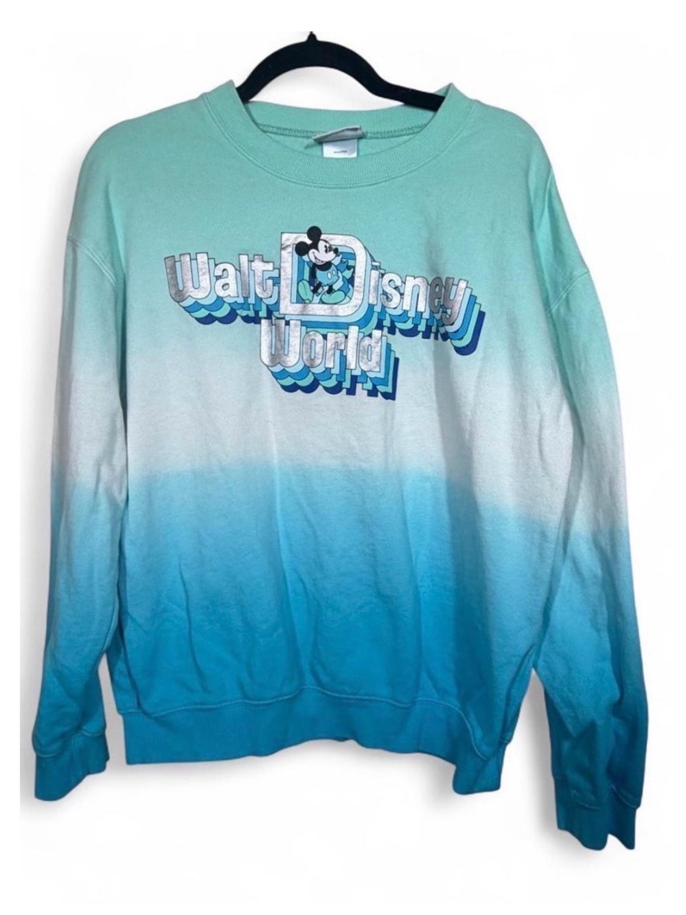 Disney Walt Disney World Mickey Mouse Blue Ombré Sweatshirt M